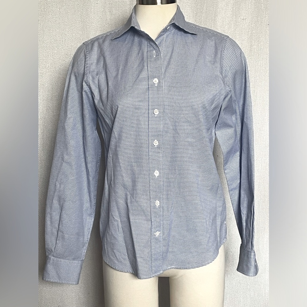 Faconnable blue and white button down